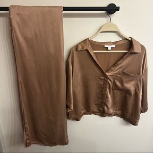 Lunya Washable Silk High Rise Pant Set